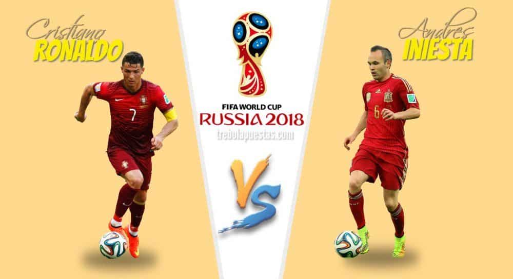 Mundial de Rusia Portugal - España Cristiano Ronaldo vs Andes Iniesta