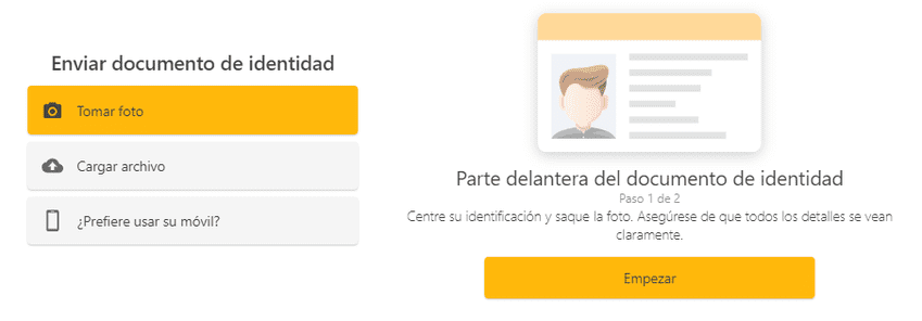 proceso de verificacion de identidad