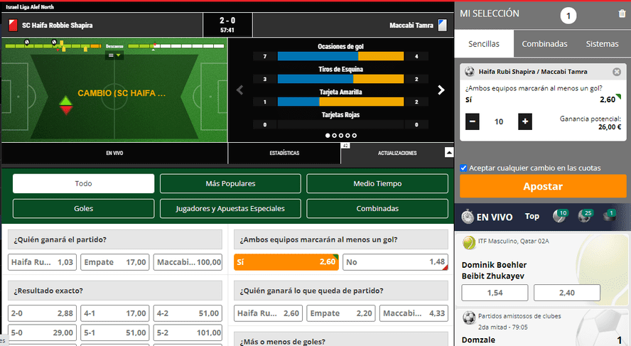 apuestas en directo