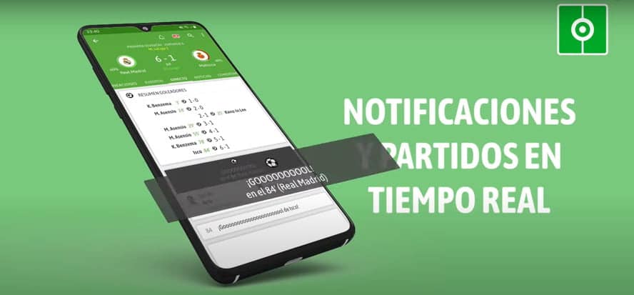 app BeSoccer Resultados de Fútbol