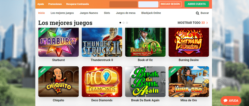 nuevo casino online leovegas España