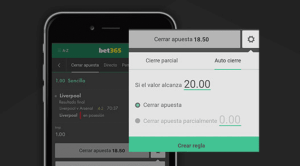 Función Cerrar apuesta Bet365
