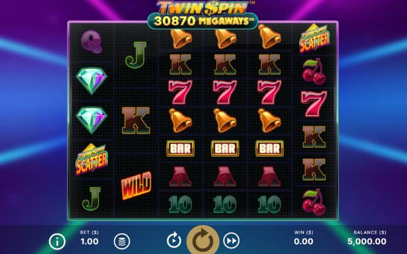 Diseño de la slot Twin Spin Megaways