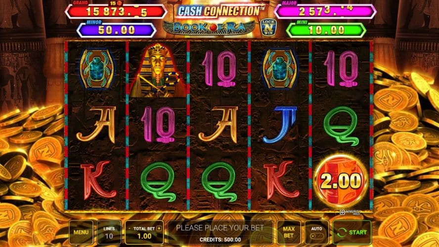 Diseño de la slot Cash Connection Book of Ra
