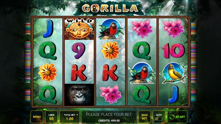 Diseño de la slot Gorilla