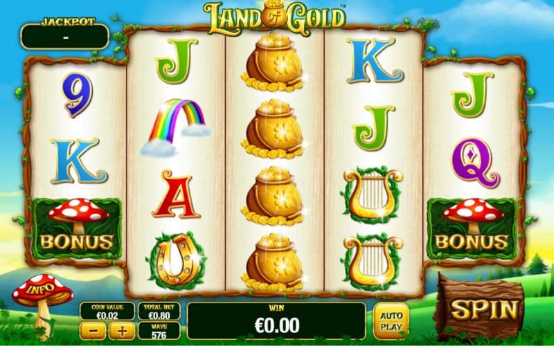 Diseño de la slot Land of Gold