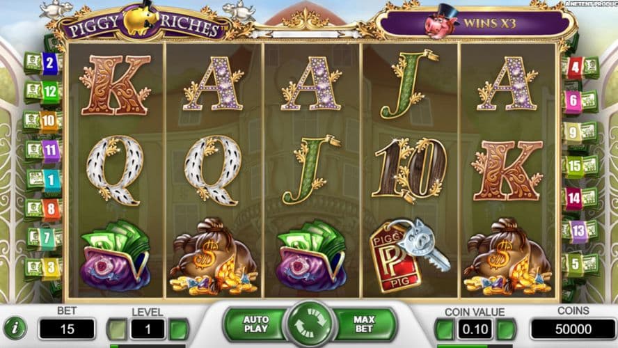 Diseño de la slot Piggy Riches