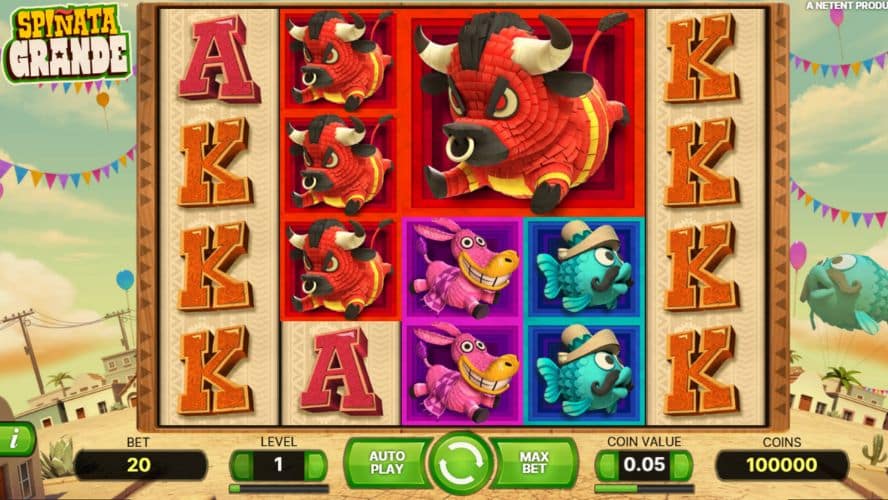 Diseño de la slot Spiñata Grande