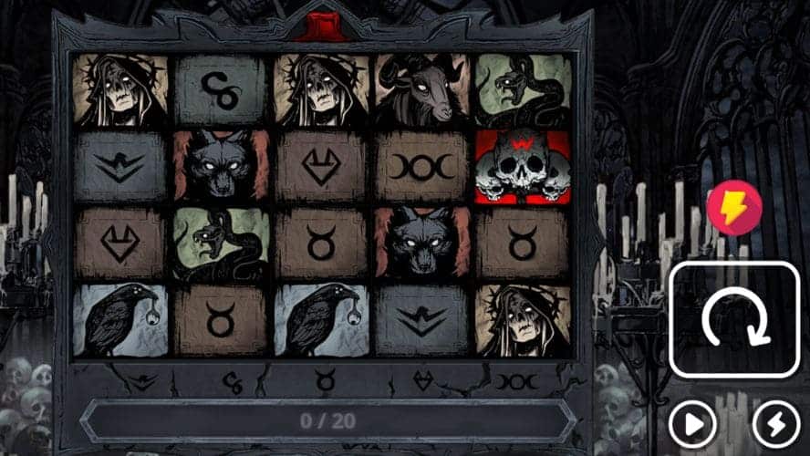 Diseño de la slot Blood & Shadow