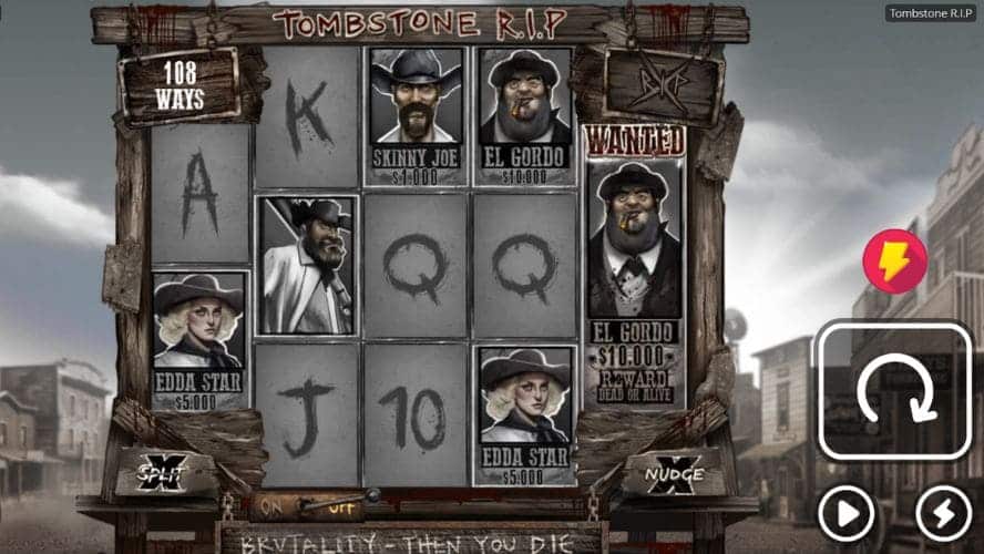 Diseño de la slot Tombstone Rip