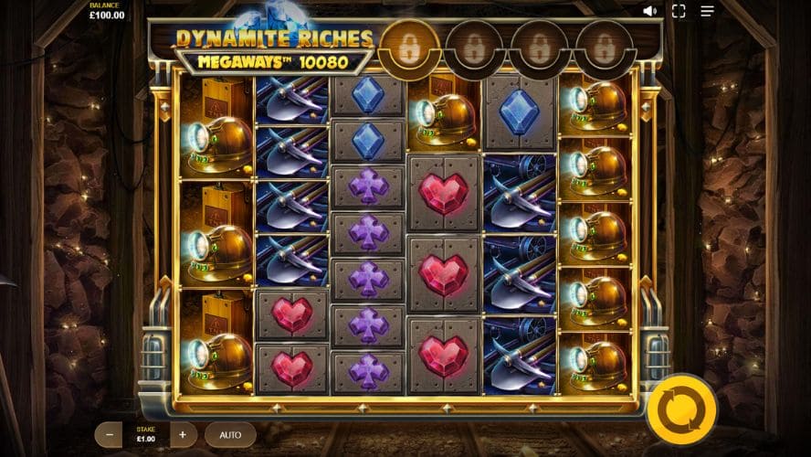 Diseño de la slot Dynamite Riches Megaways