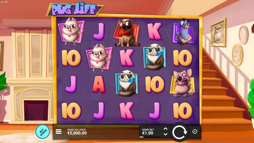 Diseño de la slot Pug Life
