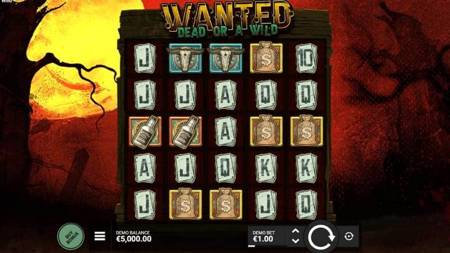 Diseño de la slot Wanted Dead or a Wild