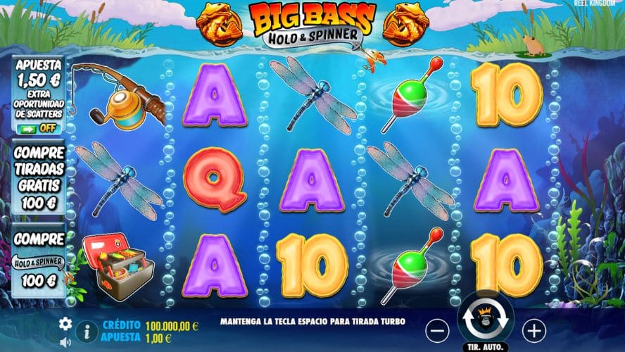 Diseño de la slot Big Bass Bonanza Hold & Spinner