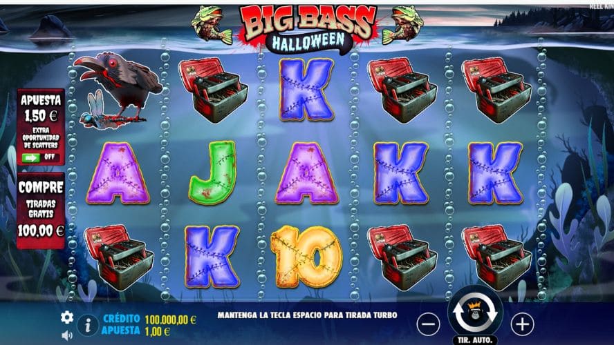 Diseño de la slot Big Bass Halloween
