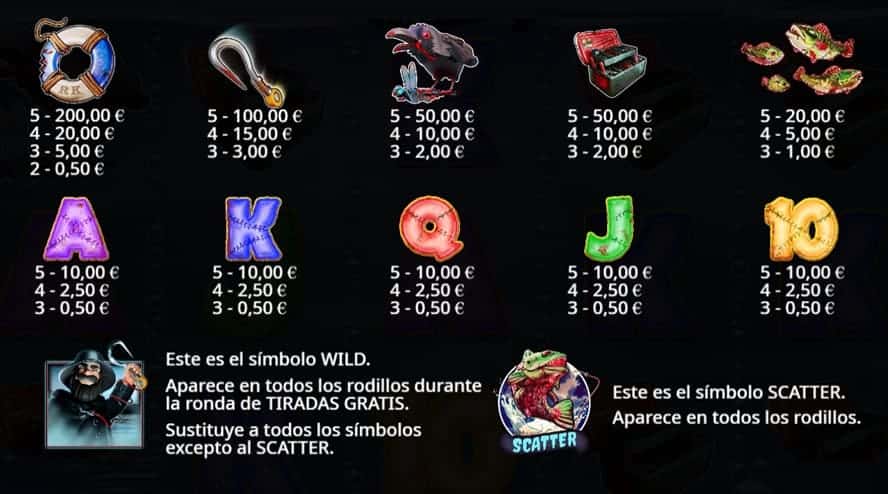 valor de los simbolos Big Bass Halloween