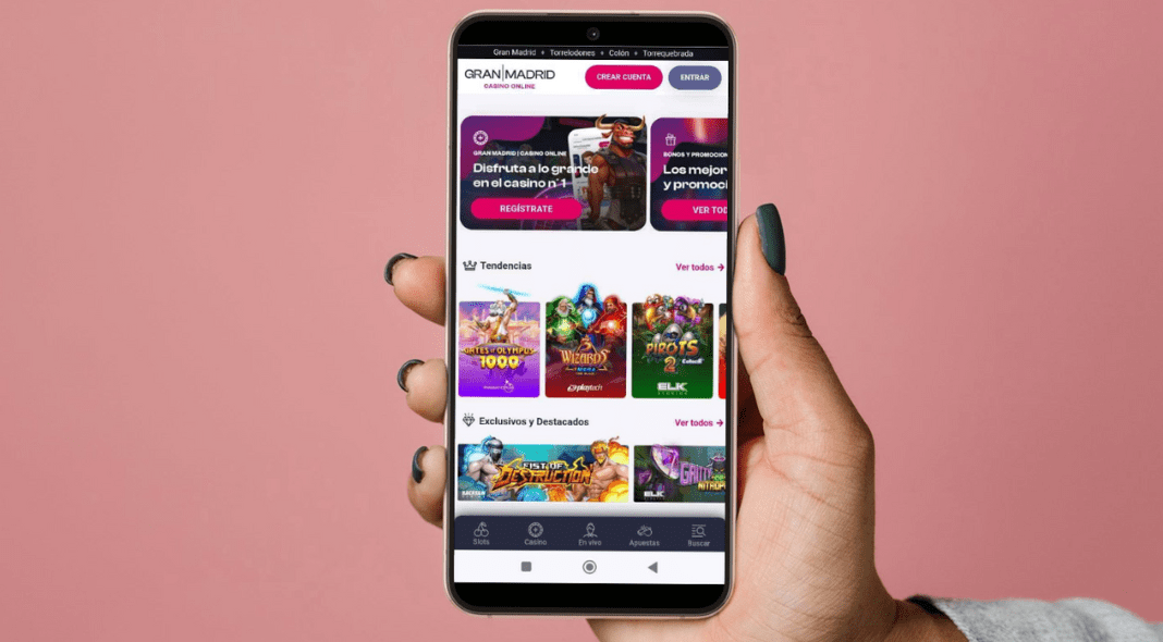 Interfaz de Gran Casino Madrid Online
