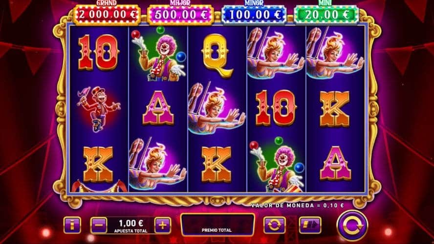 Diseño de la slot Slot Mega Fire Blaze Big Circus