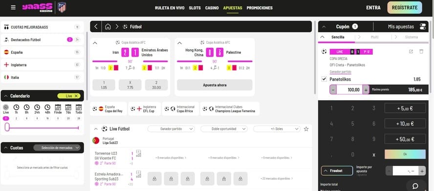 portal web yaass casino apuestas online