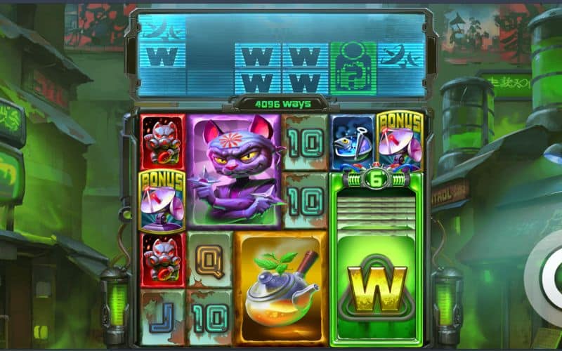 Diseño de la slot Gritty Kitty of Nitropolis