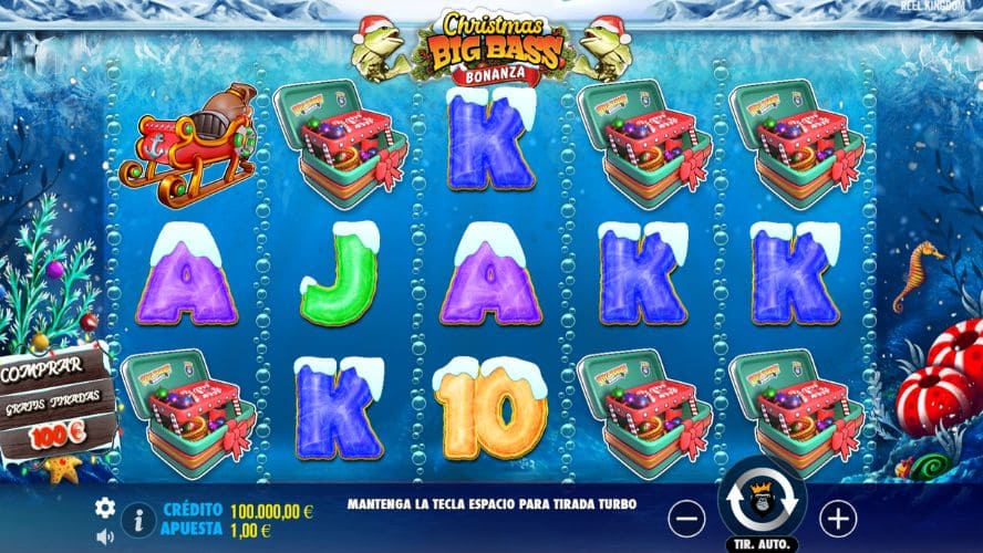 Diseño de la slot Christmas Big Bass Bonanza