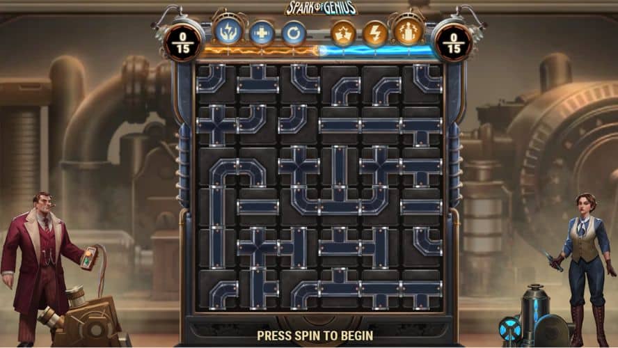 Diseño de la Slot Spark of Genius