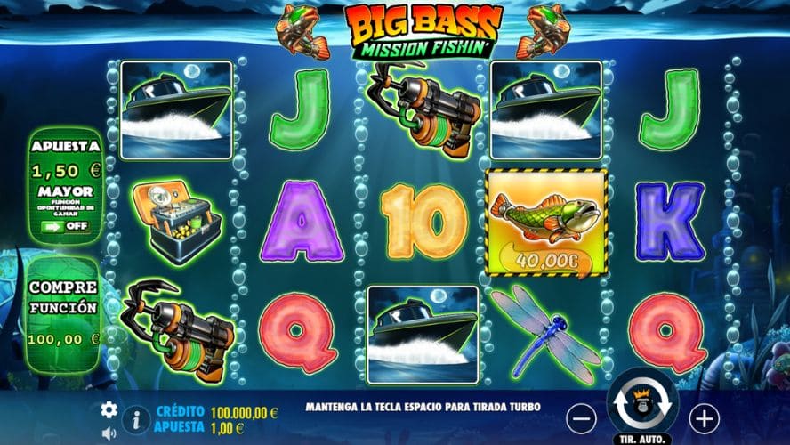 Diseño de la slot Big Bass Fishing Mission