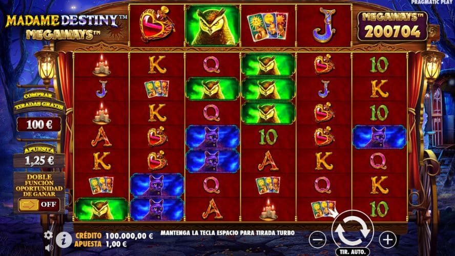 Diseño de la slot Madame Destiny Megaways