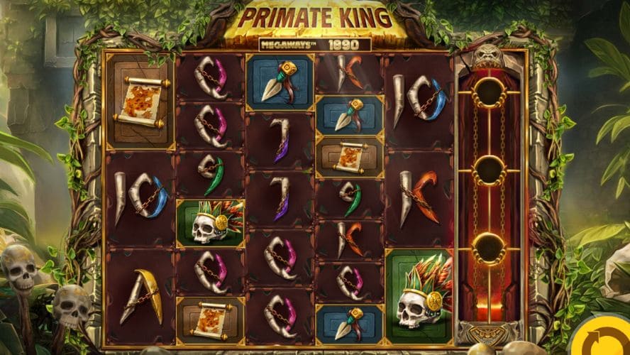Diseño de la slot Primate King Megaways