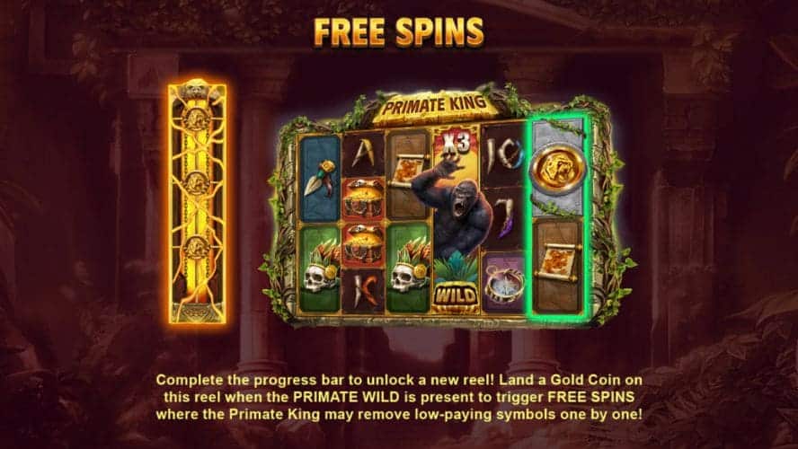 Función Free Spins de Primate King Megaways
