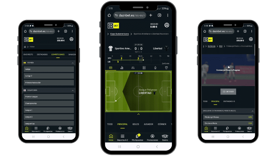 live traker apuesta DAZN Bet