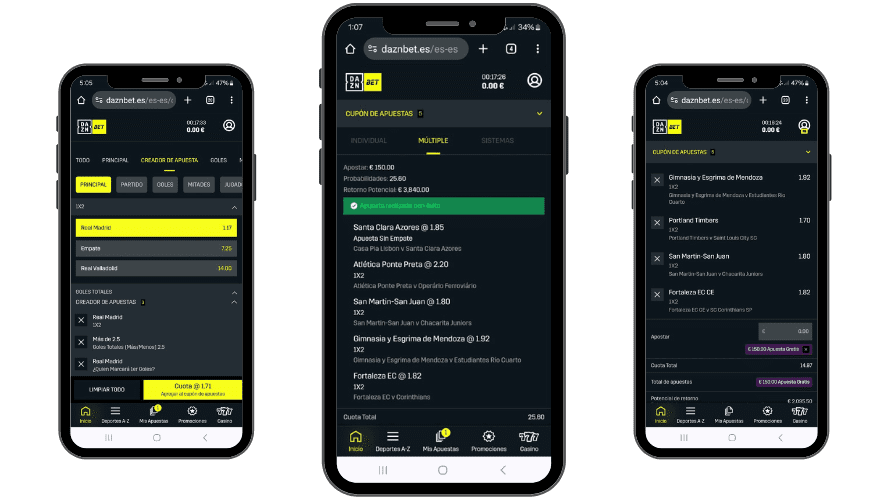 historial de apuestas DAZN Bet