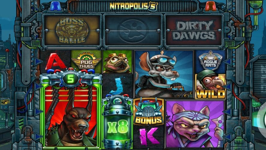 Diseño de la slot Nitropolis 5