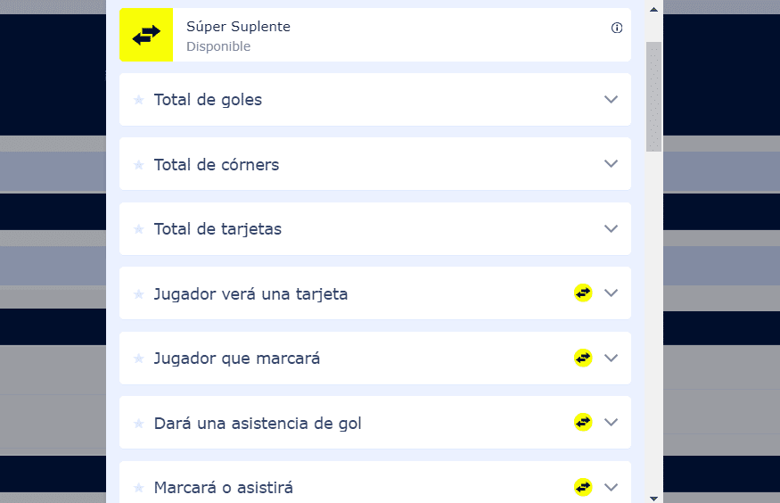 icono de función Súper Suplente