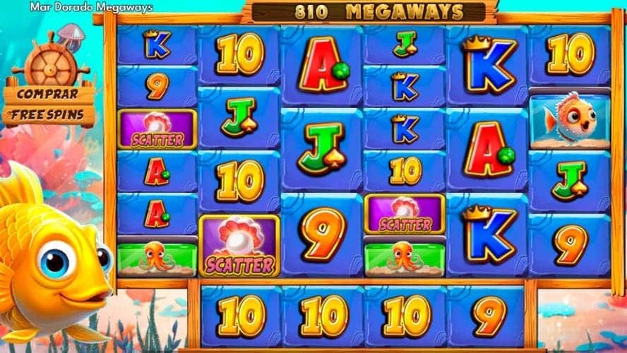 Diseño de la slot Mar Dorado Megaways
