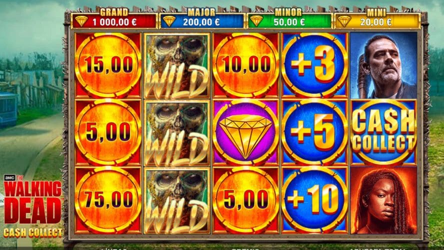 Diseño de la slot The Walking Dead Cash Collect