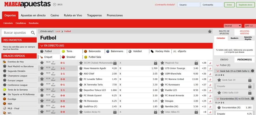 apuestas en directo marca apuestas pc