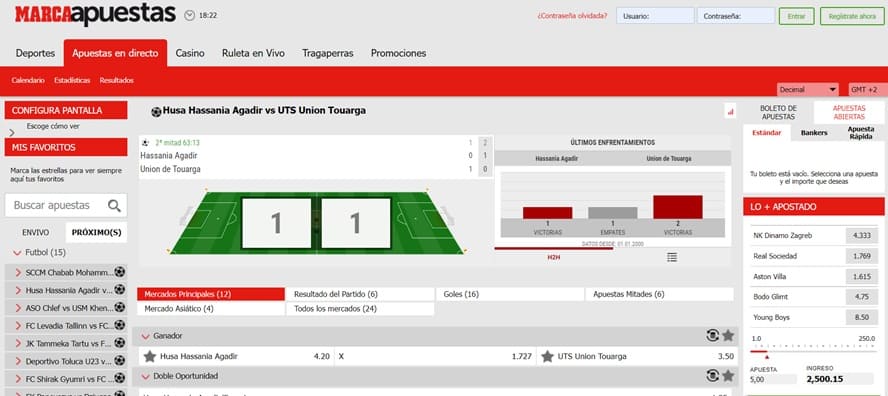 live tracker marca apuestas pc