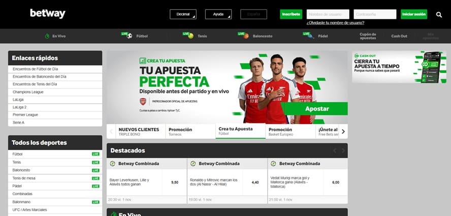 lobby casa de apuestas betway