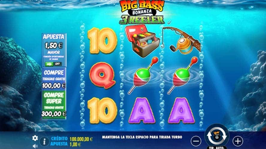 Diseño de la slot Big Bass Bonanza 3 Reeler