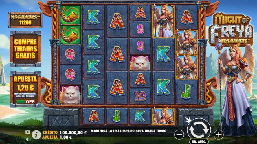 Diseño de la slot Might of Freya Megaways