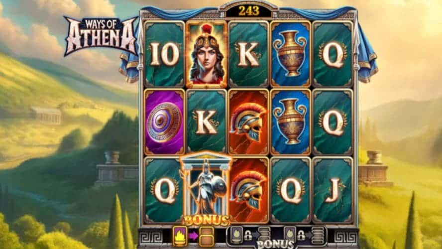 Diseño de la slot Ways of Athena