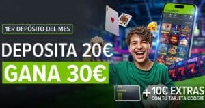 Promoción Codere primer depósito del mes