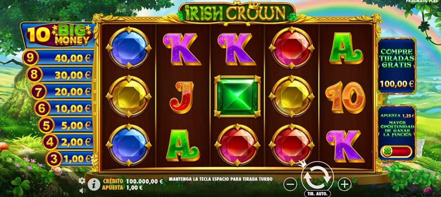 Diseño de la slot Irish Crown