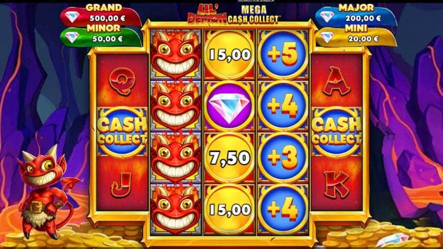 Diseño de la slot Lil Demon Mega Cash Collect
