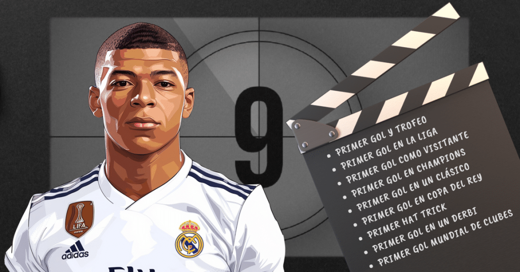 Los primeros goles de Mbappé con el Real Madrid en todas las competiciones