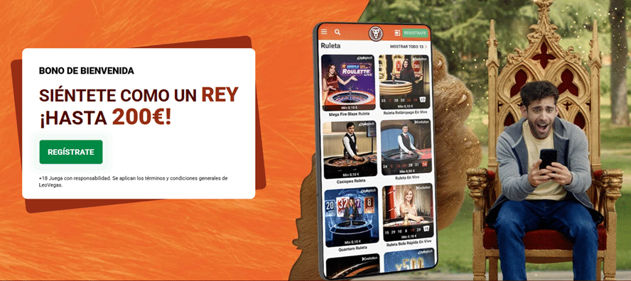 bono de bienvenida LeoVegas Casino