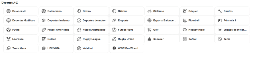 deportes PAF apuestas