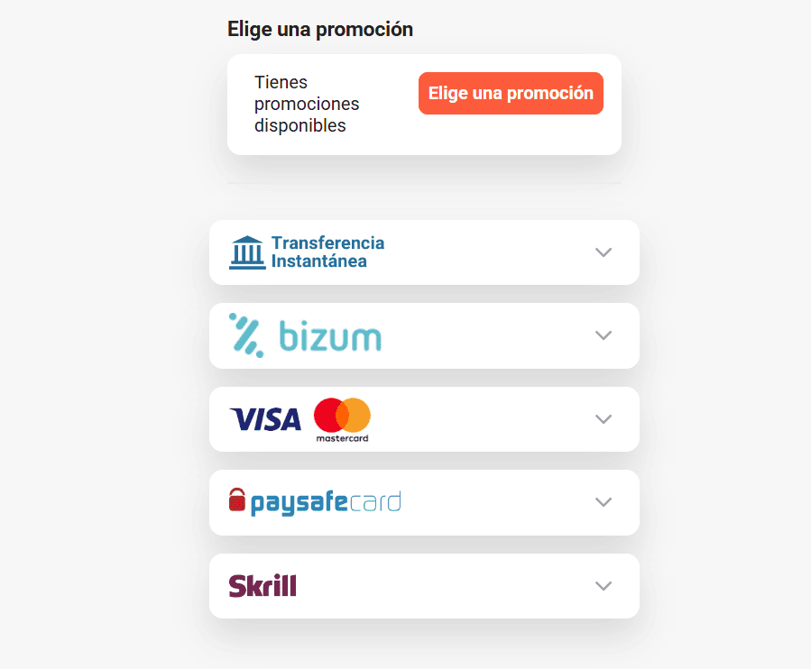 metodos de pago LeoVegas