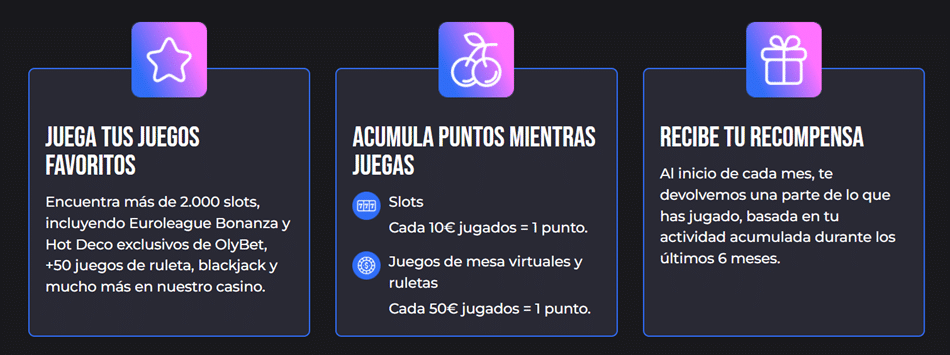 programa VIP Olybet Casino